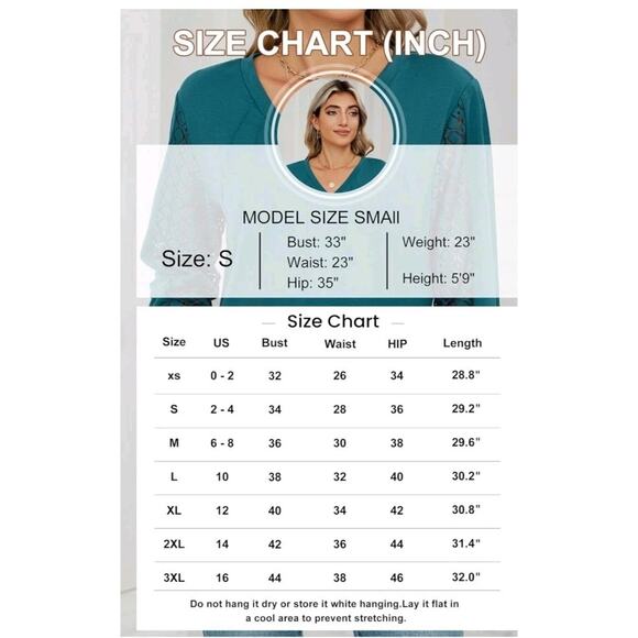 BMJL Womens Tunic Tops Fall Dressy Causal Blouses Lace Long Sleeve Size Large - Picture 6 of 7